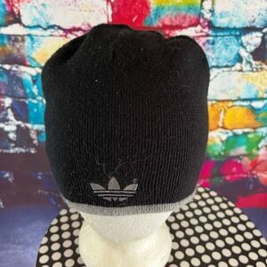 ADIDAS MENS ECLIPSE REVERSIBLE BEANIE Hat Black Gray Unisex One Size